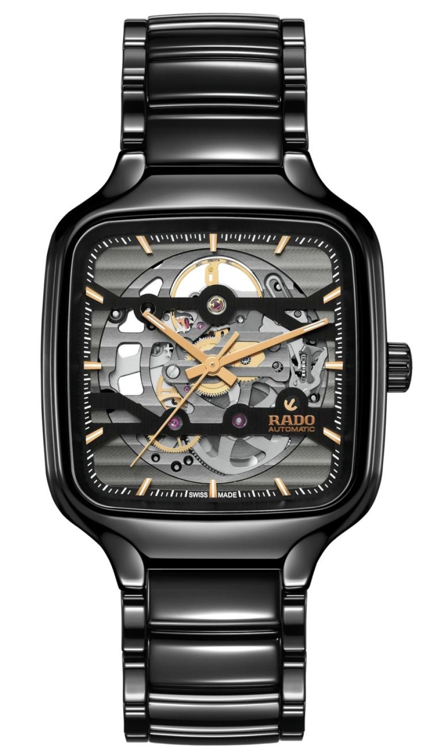 Men Rado Square | True Square Automatic Skeleton Dark