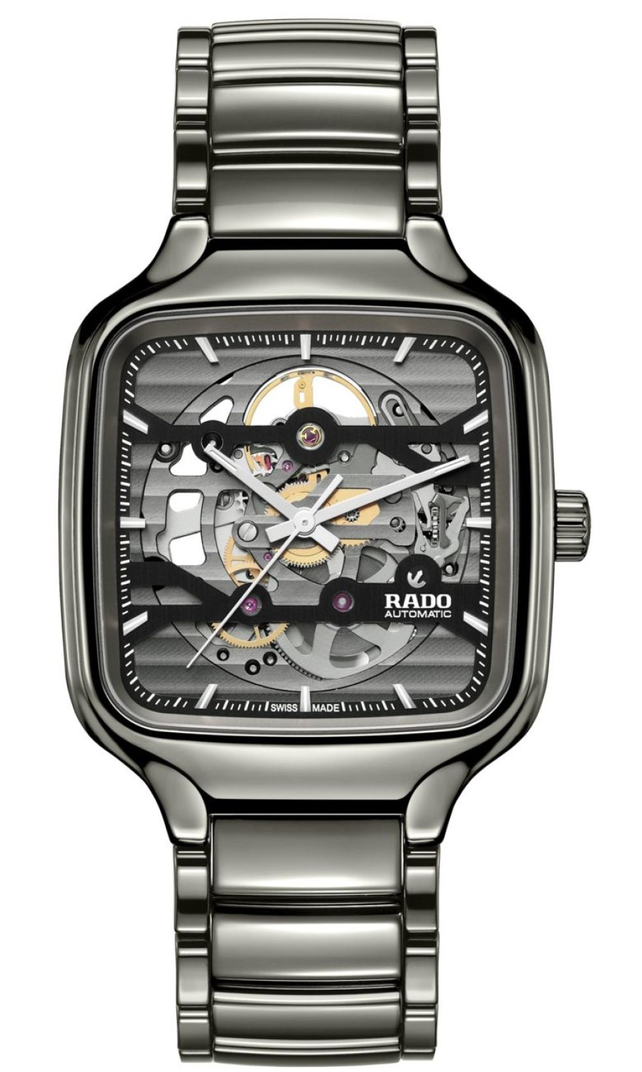 Men Rado Square | True Square Automatic Skeleton Dark