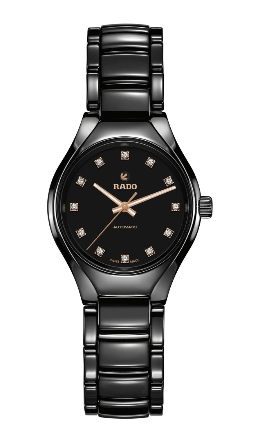 Women Rado | True Round Automatic Diamonds Dark