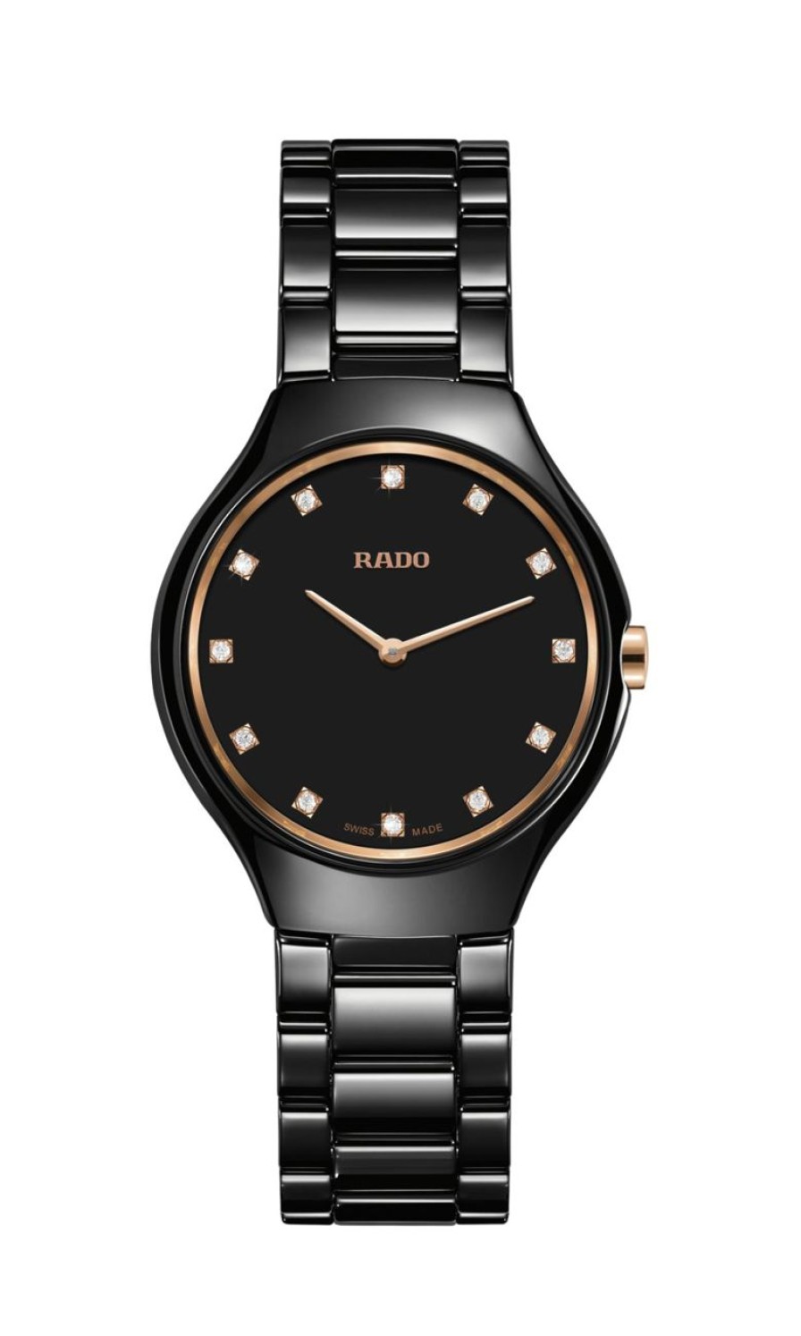 Women Rado Lifestyle | True Round Thinline Diamonds Dark