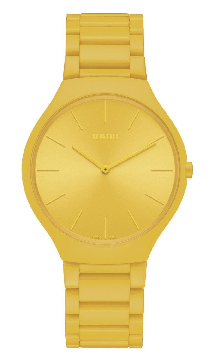 Men Rado Lifestyle | True Round Thinline Les Couleurs Le Corbusier Sunshine Yellow 4320W Coloured